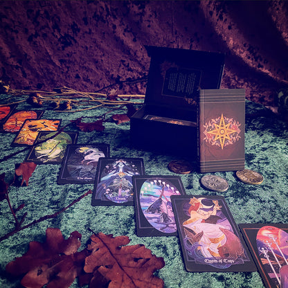 Children of Litha tarot card deck &amp; book set- BLACK EDITION