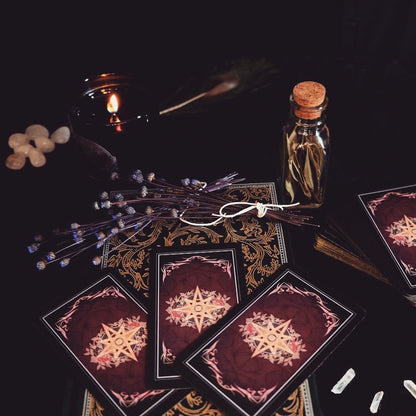 Children of Litha tarot card deck &amp; book set- BLACK EDITION