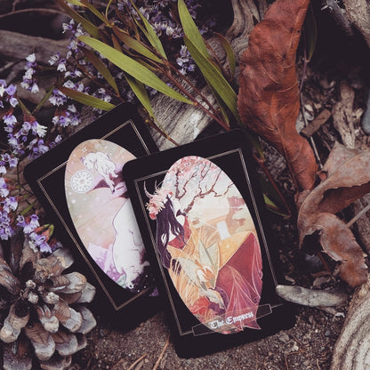 Children of Litha tarot card deck &amp; book set- BLACK EDITION