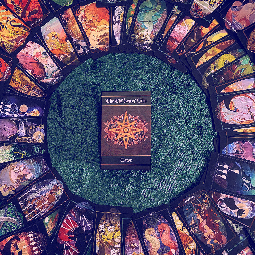 Children of Litha tarot card deck & book set- BLACK EDITION