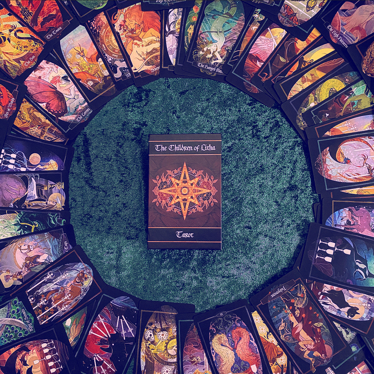 Children of Litha tarot card deck & book set- BLACK EDITION