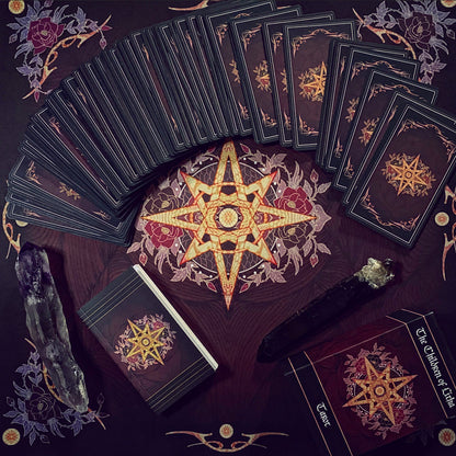 Children of Litha tarot card deck &amp; book set- BLACK EDITION
