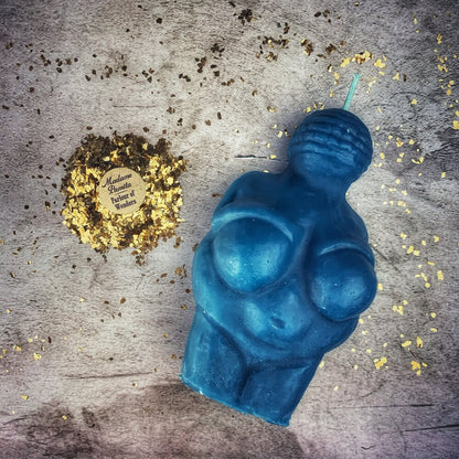 Beeswax Goddess of Willendorf Spell Candle - Feminine Power &amp; Fertility Magic