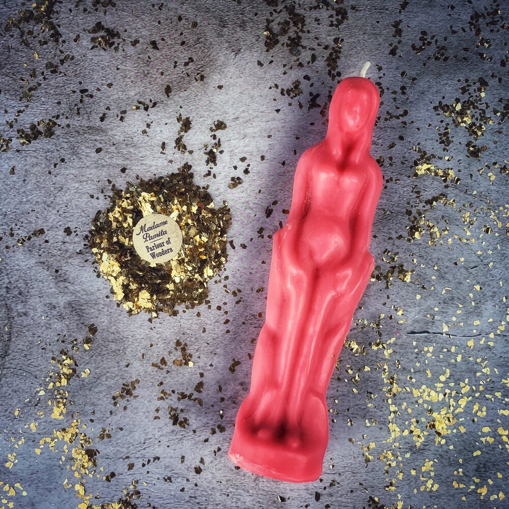 Female Figural Candle Spell Kit - Sympathetic Magic &amp; Personal Power