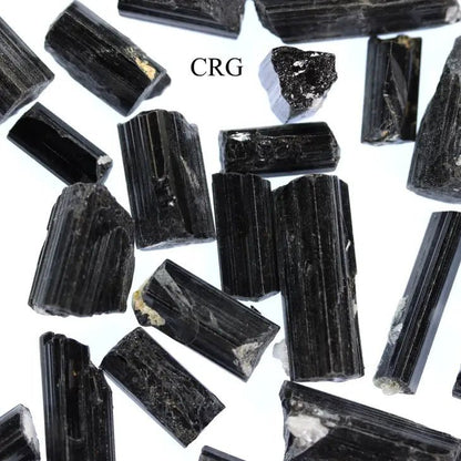 Raw Black Tourmaline Crystals (25g Lot) (Extra Quality)